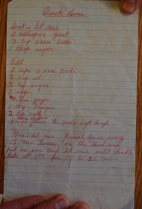 Recipe card for Quick Buns