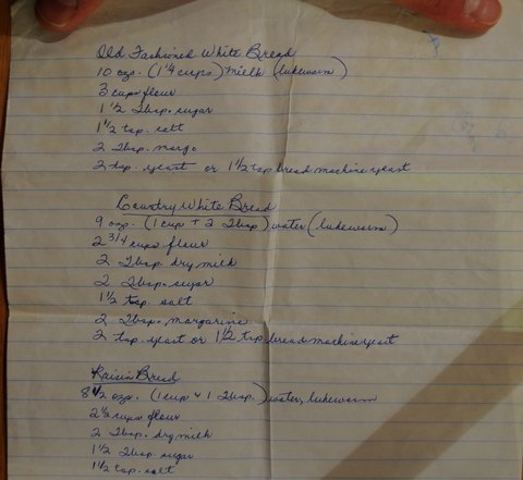 Recipe card for Raisin Bread