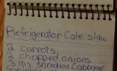 Recipe card for Refrigerator Cole Slaw
