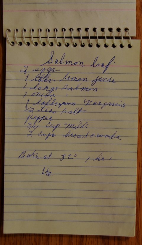 Recipe card for Salmon Loaf