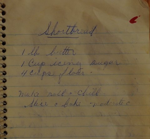 Recipe card for Shortbread