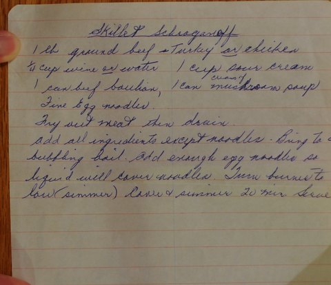 Recipe card for Skillet Stroganoff