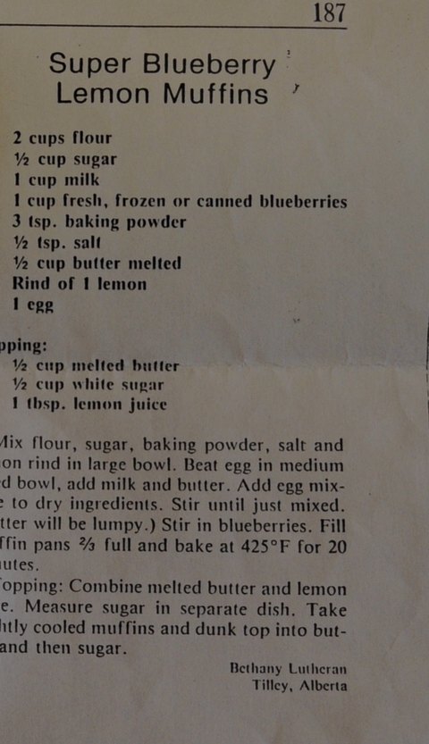 Recipe card for Super Blueberry Lemon Muffins