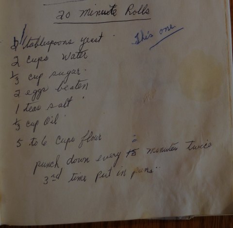 Recipe card for 20 Minute Rolls