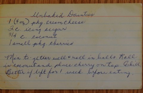 Recipe card for Unbaked Dainties