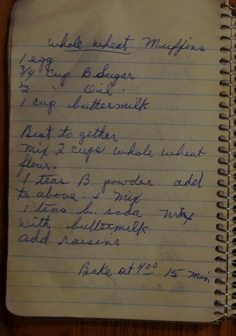 Recipe card for Whole Wheat Muffins